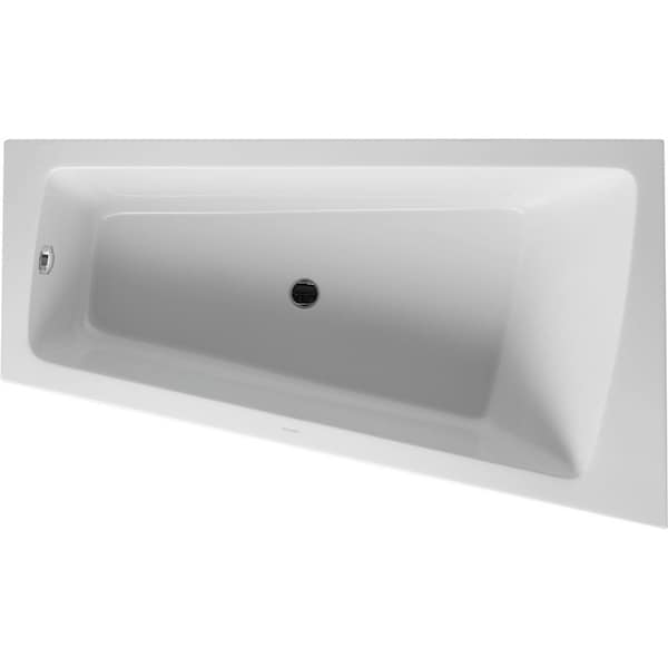 Bathtub Paiova 1700x1000mm white corner ri. w.integrated panel US